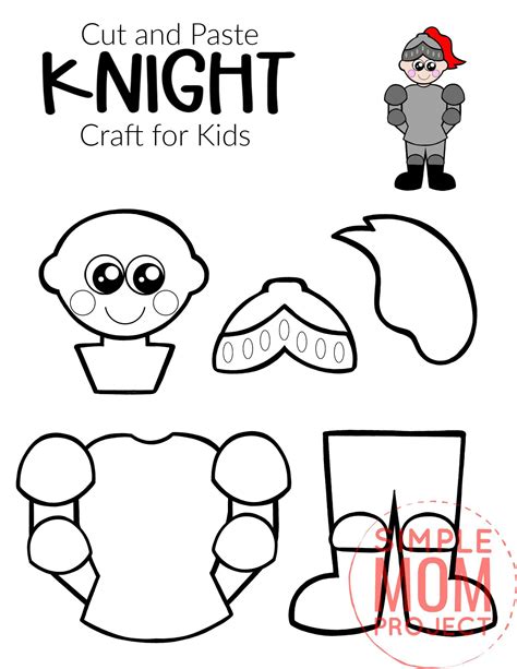 Free Printable Knight Craft Template Simple Mom Project