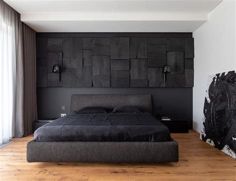 Contemporist A Blackened Wood Accent Wall Provides Some Creative