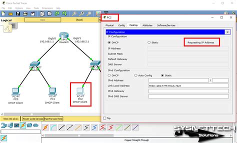 How To Configure Dhcp In Packet Tracer Sysnettech Solutions