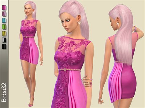 So Pink Dress By Birba32 At Tsr Sims 4 Updates