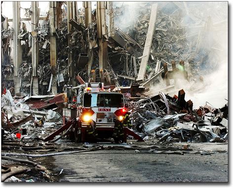 911 Fdny Fire Engine At Wtc Ground Zero 8x10 Silver Halide Photo Print