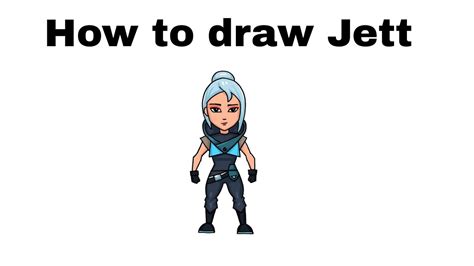 How To Draw Jett Valorant Step By Step Youtube
