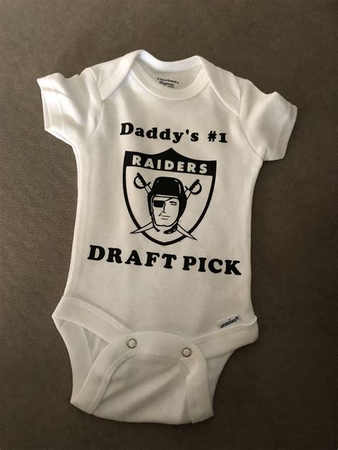 Baby Raiders Onesie Daddys 1 Draft Pick Raiders Baby Raiders Baby