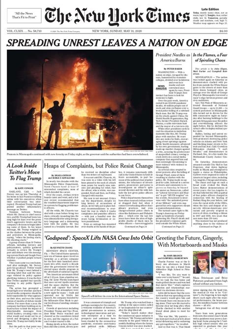 The New York Times May 31 2020