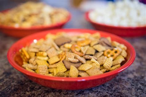 Assorted Salty Snacks At Party Stock Image Image Of Bunch Mingle