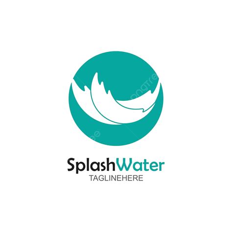 Water Splash Logo Vector Design Whirlpool Splashing Vector Design