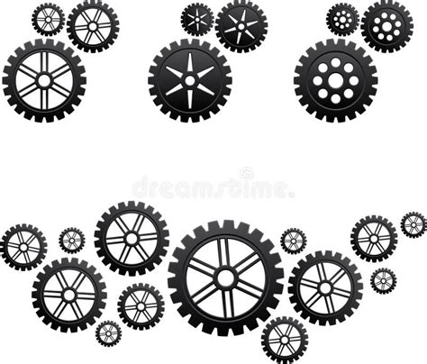Gears Set Stock Vector Illustration Of Style Small 29968324
