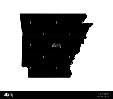 Arkansas State Map Us State Map Arkansas Silhouette Symbol Vector