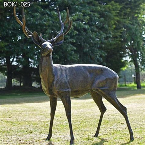 Life Size Bronze Deer Statue Outdoor Garden Decor Art Supplier Bok1 025