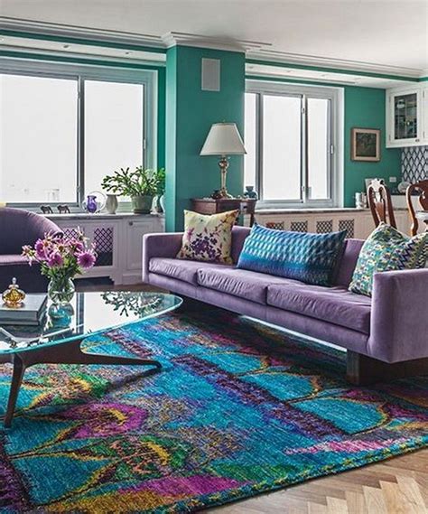 53 Stunning Apartment With Colorful Interior Design Ideas Purple