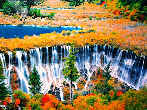 Travel Trip Journey Nuorilang Falls Zechawa Valley In Jiuzhaigou China