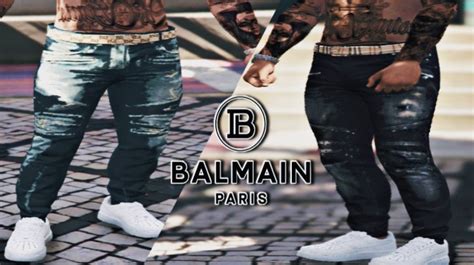 Balmain Jeans With Designer Belt Mp Male Gta5