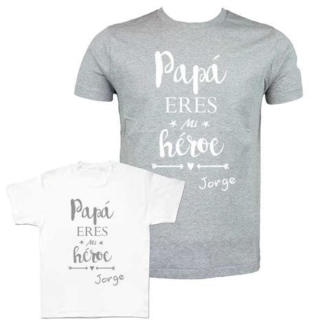 Camiseta Para Papás E Hijos Camisetas Personalizadas Para El Día Del