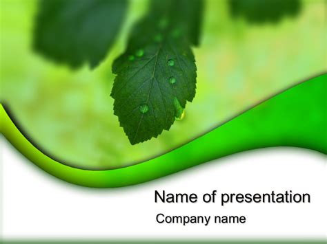 Green Nature Powerpoint Template For Impressive Presentation Free