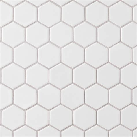 Black Matte 2 In Hexagon Porcelain Mosaic 11 X 13 100782390