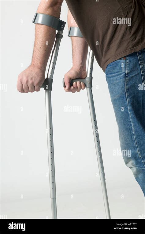 Metal Crutches Hi Res Stock Photography And Images Alamy