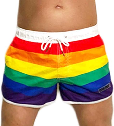 Amazon Co Jp Gtline Favolic Rainbow Men S Swimsuit Short Pants