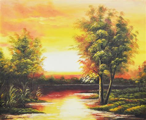 Buy Sunrise Handmade Painting By Community Artists Group Codefr1523