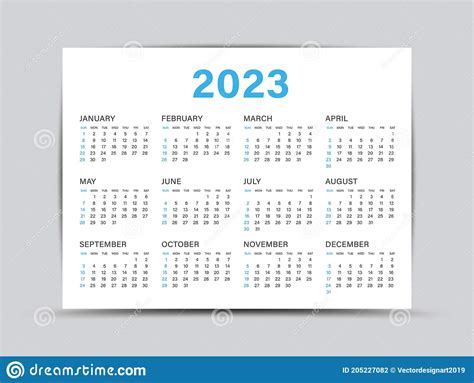 Calendar 2023 Template 12 Months Yearly Calendar Set In 2023 Planner