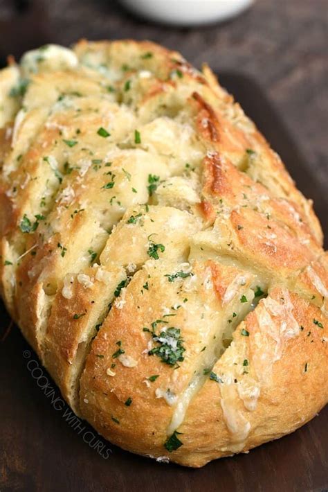 Cheesy Garlic Pull Apart Bread Cooking With Curls