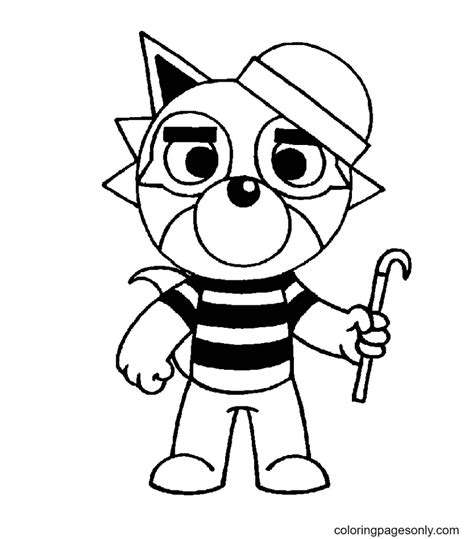 Piggy Roblox Tigry Coloring Page Coloring Pages