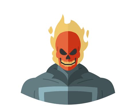 Marvels Ghost Rider Flat Icon And Avatar • Yoolk • Digital Ninja