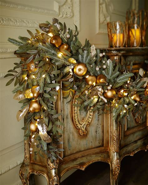Frosted Gold 6 Christmas Garland