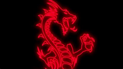 Wallpaper Hd 1080p For Pc Red Neon Dragon