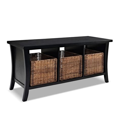Shop in store or online for bed benches available in a variety of styles that will complete your home. Mae Black Entryway Storage Bench | Value City Furniture