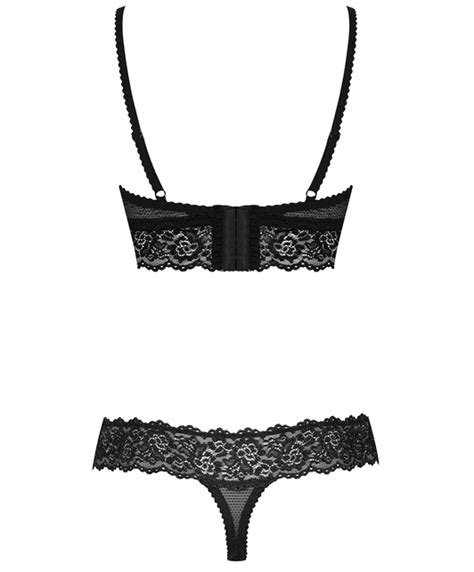 Obsessive Black Lace Two Piece Lingerie Set Sexystyle Eu