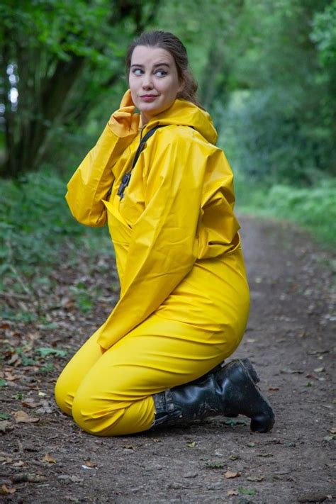full yellow suit out on a walk rainwear central rainwear forum rain wear rainwear girl