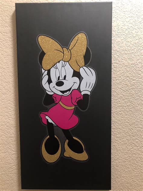 Minnie Mouse Canvas Etsy