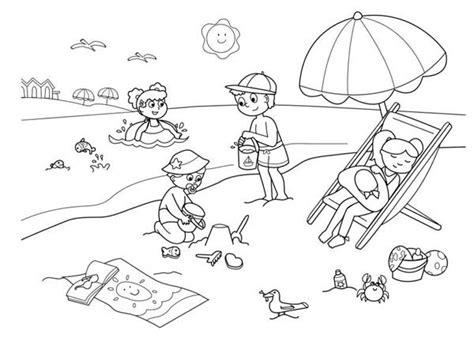 Color pictures, email pictures, and more with these beach coloring pages. Children Enjoying Hawaiin Beach Coloring Page - NetArt
