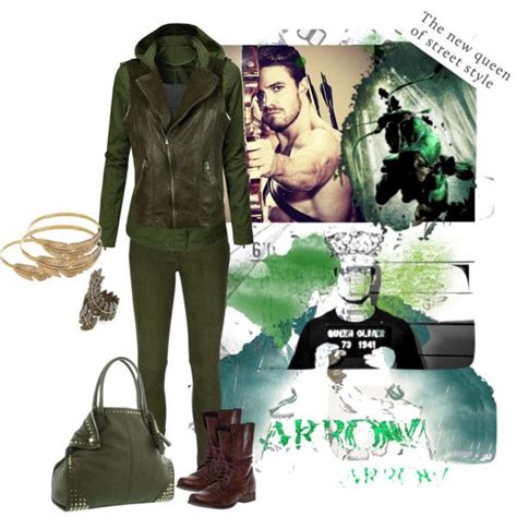 Oliver Queen Superhero Fashion Clothes Design Outfit Accessories