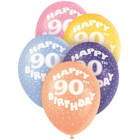 90th Birthday Party Latex Balloons - Buy Online