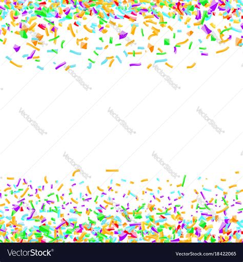 Bright Colorful Confetti Layout Over White Vector Image
