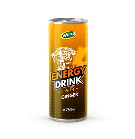 boost your day ginger flavored energy drink 250ml canned wana beverage
