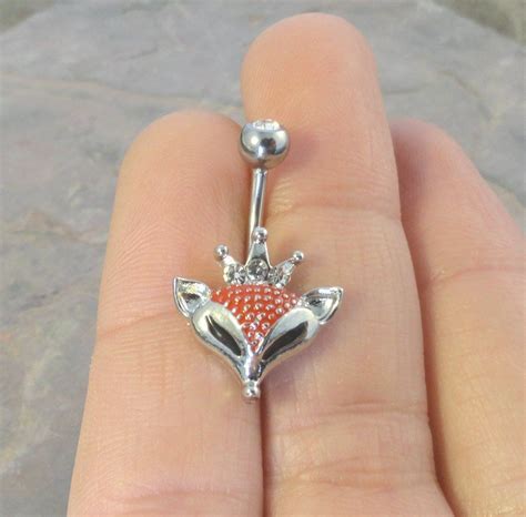 Fox Belly Button Ring Jewelry Belly Button Rings Jewelry Body