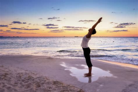 Woman Doing Yoga Poses On The Beach Photograph By Howard Snyder Fine