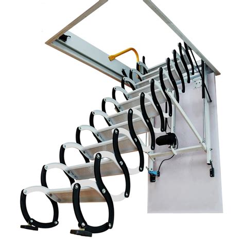 Indoor Attic Ladder Pull Down Folding Stairs Steel Buy Attic Ladder