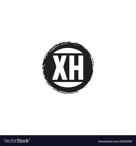 Xh Logo Initial Letter Monogram With Abstract Vector Image