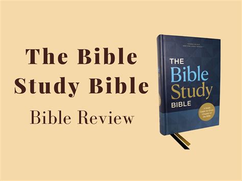The Bible Study Bible Book Review