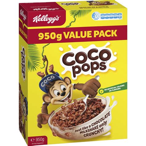 Kelloggs Coco Pops Chocolatey Breakfast Cereal Value Pack 950g
