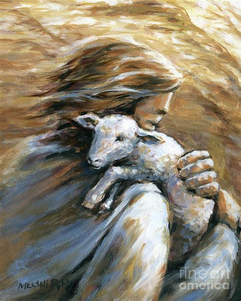 Jesus Carrying Lost Sheep Home Painting By Melani Pyke Fine Art America