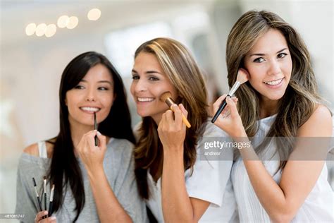 Women Applying Make Up High Res Stock Photo Getty Images