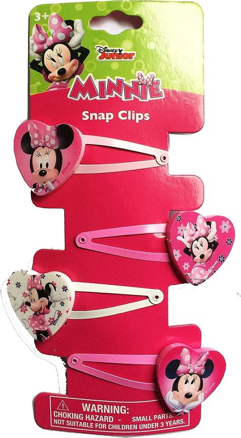 Disney Minnie Mouse Hair Clips 4 Pack Hair Accessories Uk