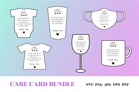 Care Card Bundle Care Card Instruction Graphic By Everyday · Creative
