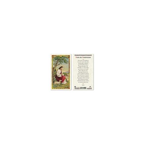 Acto De Contricion Spanish Holy Card Laminated Prayer Cards