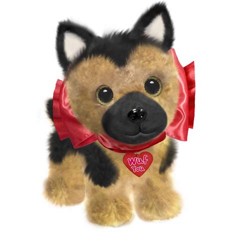 Dog 7 Plush Valentines Day Wuffles German Shepherd