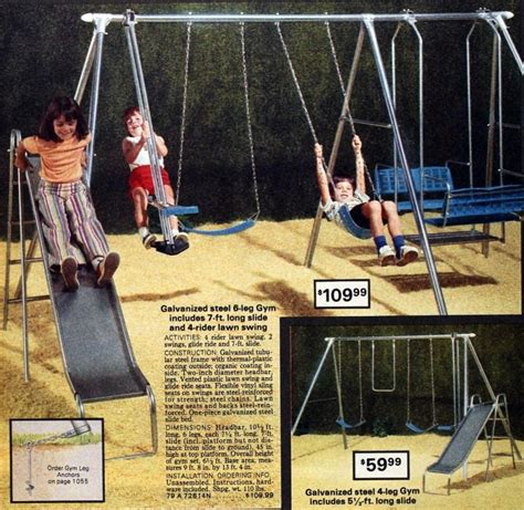 Check Out These 36 Vintage Metal Swing Sets That Offered Backyard Fun